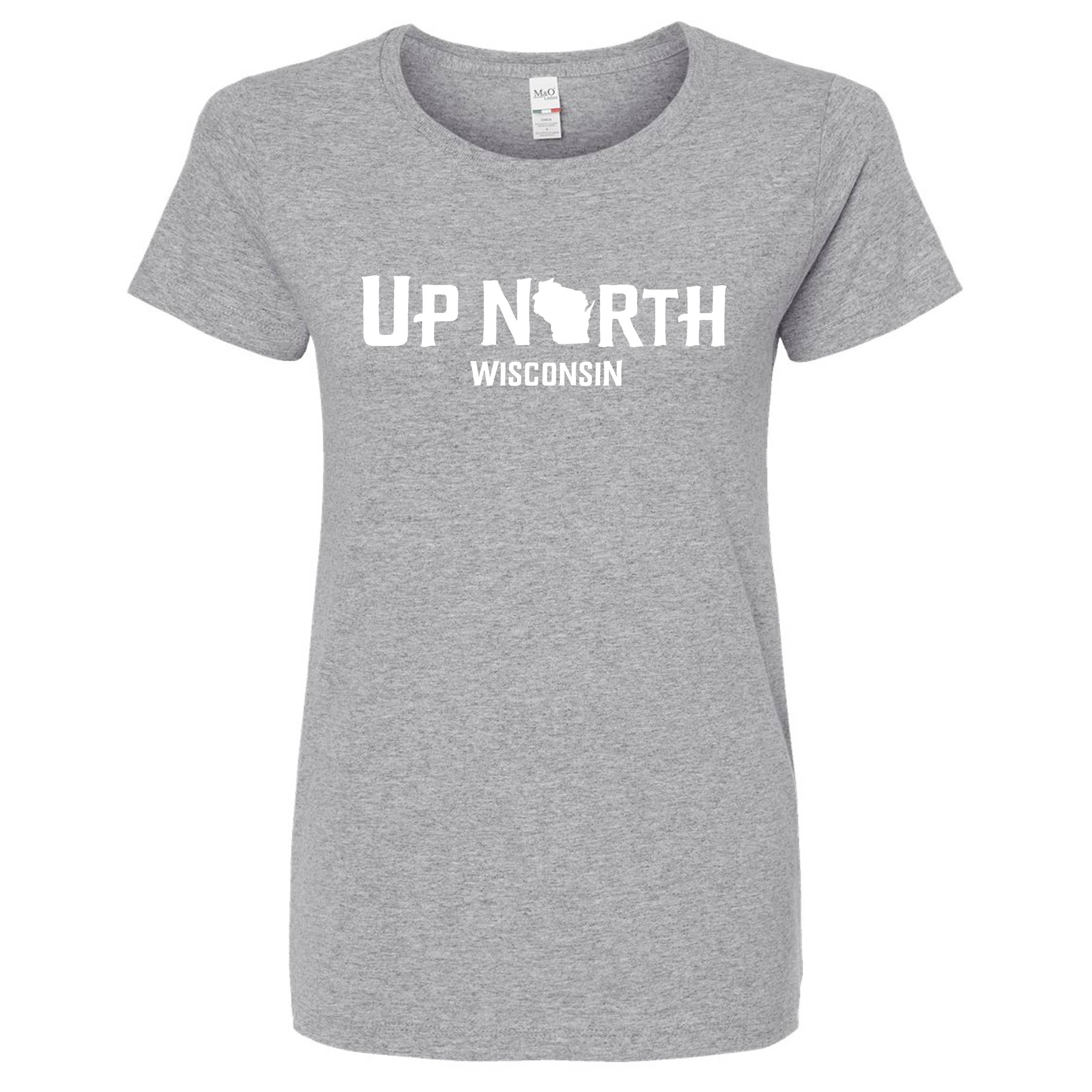 Wi-Wear - Wholesale Screen Printed T-Shirt - Women's - Up North Wisconsin Women's/Ladies Wisconsin T-Shirt6