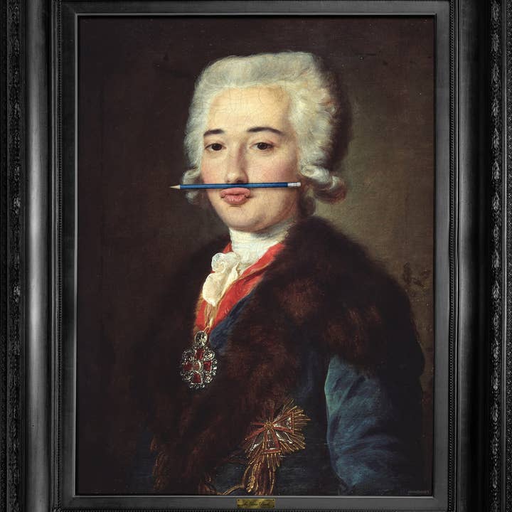 Wall Art Stretched Canvas ' The Blue Pencil ' Design for wholesale by Mineheart