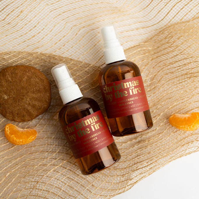 Prairie Creek Candles - Wholesale Room & linen spray - CHRISTMAS BY THE FIRE | Holiday Room & Linen Spray