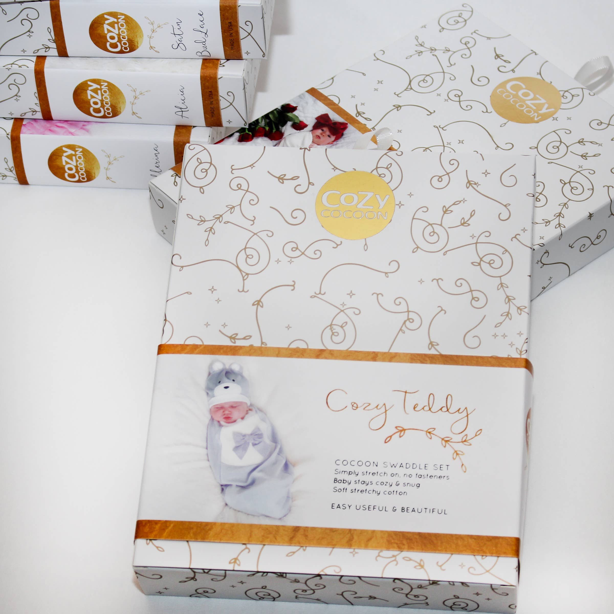 Cozy Cocoon - Wholesale Swaddle Set - Baby - Cozy Teddy1