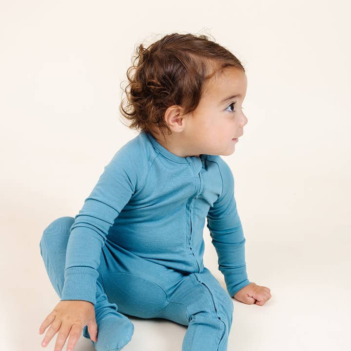 Lark - Wholesale Jumpsuit - Baby - Ultimate Zip Footie in Teal