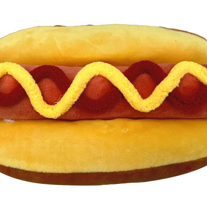 General Wholesale Inc - Wholesale Stuffed/Plush Toy - Kids & Baby - Plush Hot Dog H4.5xW8 - 63697HOTDOG
