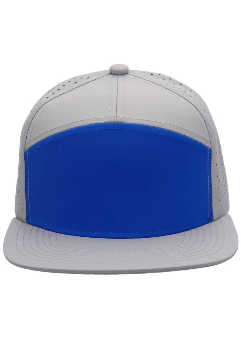 Cap Zone – Boné - Unissexo por atacado – Boné Snapback 7 Painéis com Frente Colorida e Perfurações Digitais10