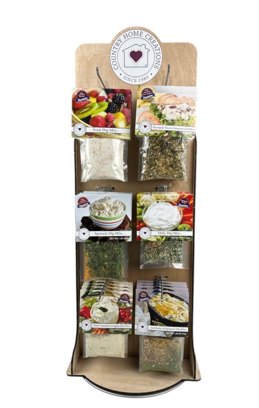 Country Home Creations - Wholesale Retailer Display - Food & Drink - 12 Peg Counter Spin Rack1