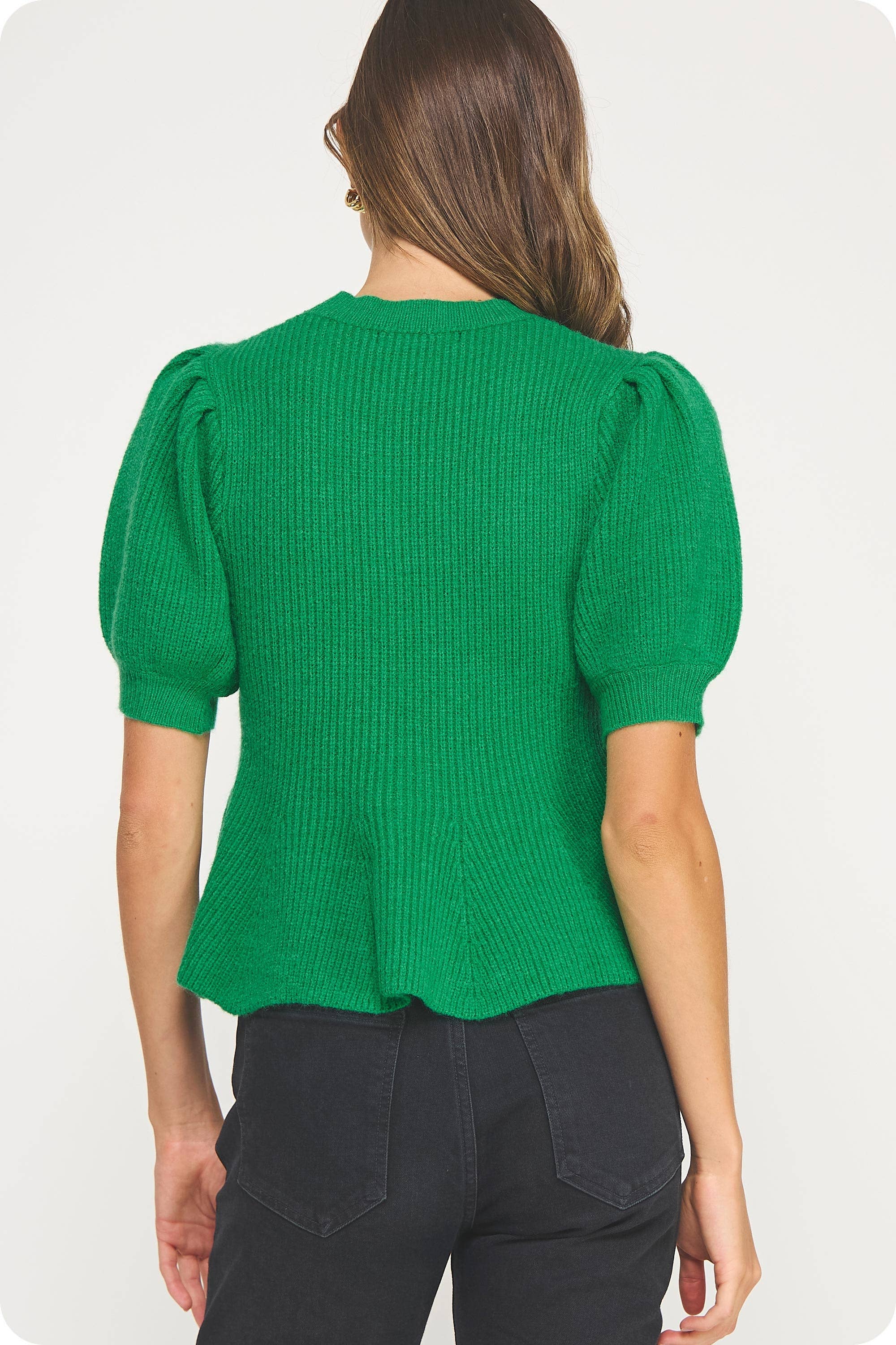 Strut & Bolt - Wholesale Tunic Sweater - Women's - Flared Puff Sleeve Knit Top55