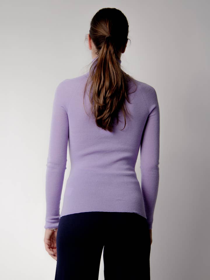 Lèmme - Wholesale Knit Top - Women's - Ribbed turtleneck in extra fine merino wool (3D knit)12
