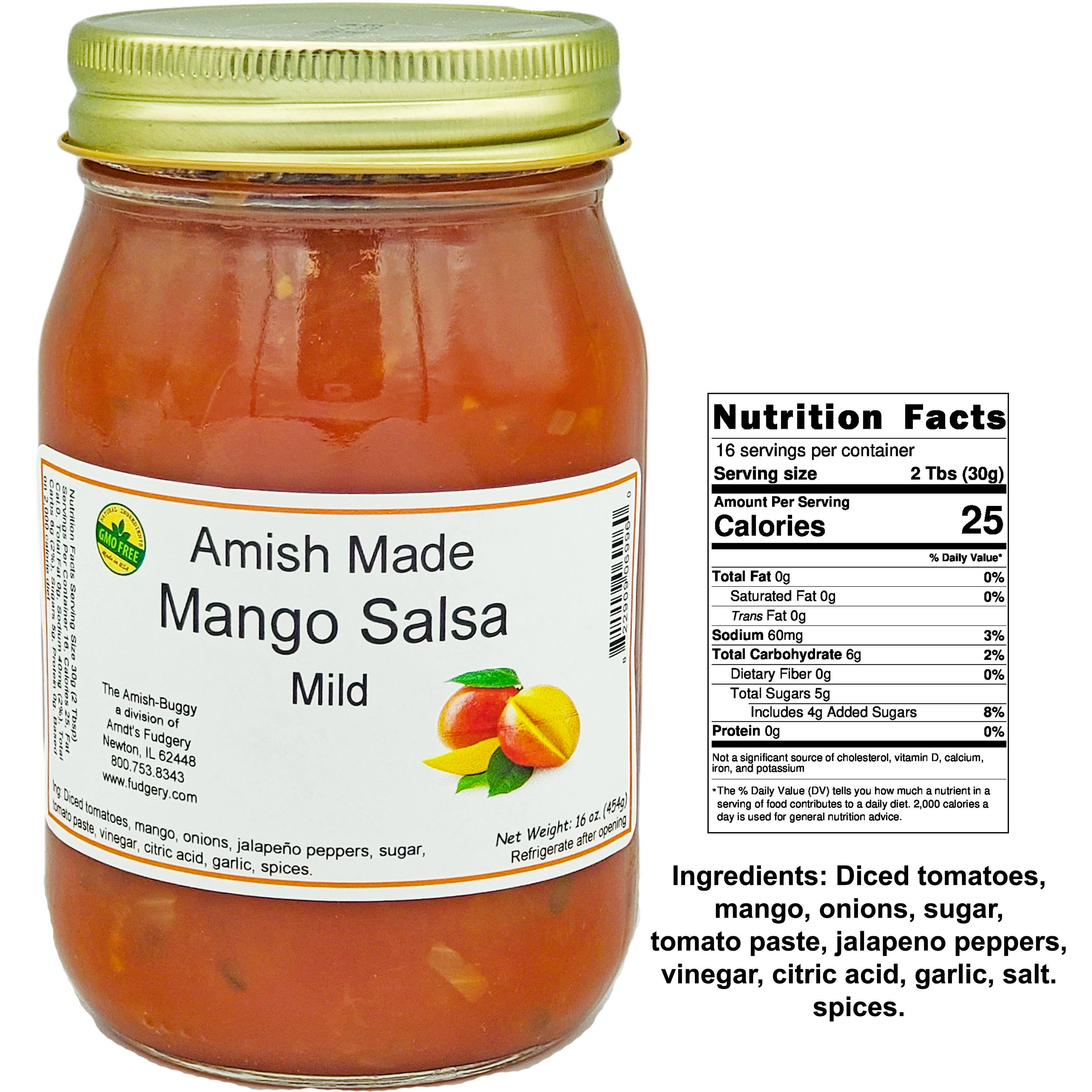 Arndt's Fudgery LLC - Wholesale Salsa - Amish Fresh Made Salsa 16 oz. Jar6