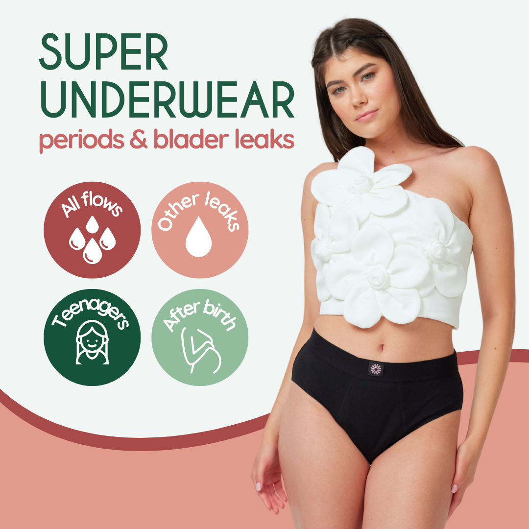 FEMIEKO GROUP SRL – Großhandel Periodenunterwäsche – Damen – Femi.Eko® Margaret Hochabsorbierende Menstruationsunterwäsche1