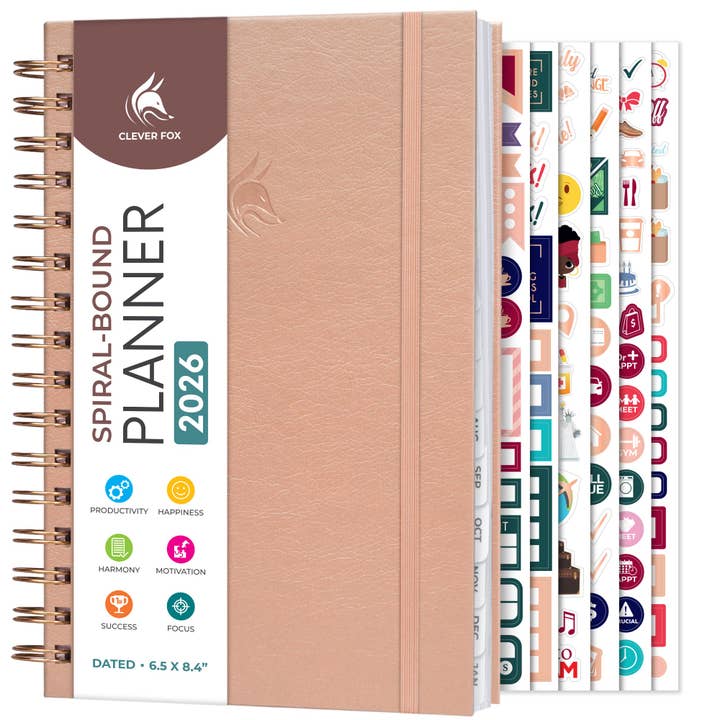 Dated Weekly Planner with Tabs (2026) for wholesale by Clever Fox Planners