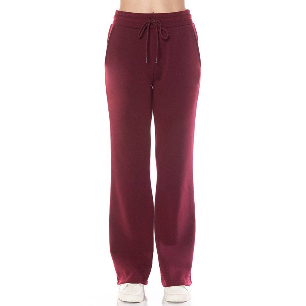 UP CLOTHING - Wholesale Athletic Sweatpants/Joggers - Women's - FLEECE BOOTCUT PANTS SIDE POCKETS AND DRAWSTRING12