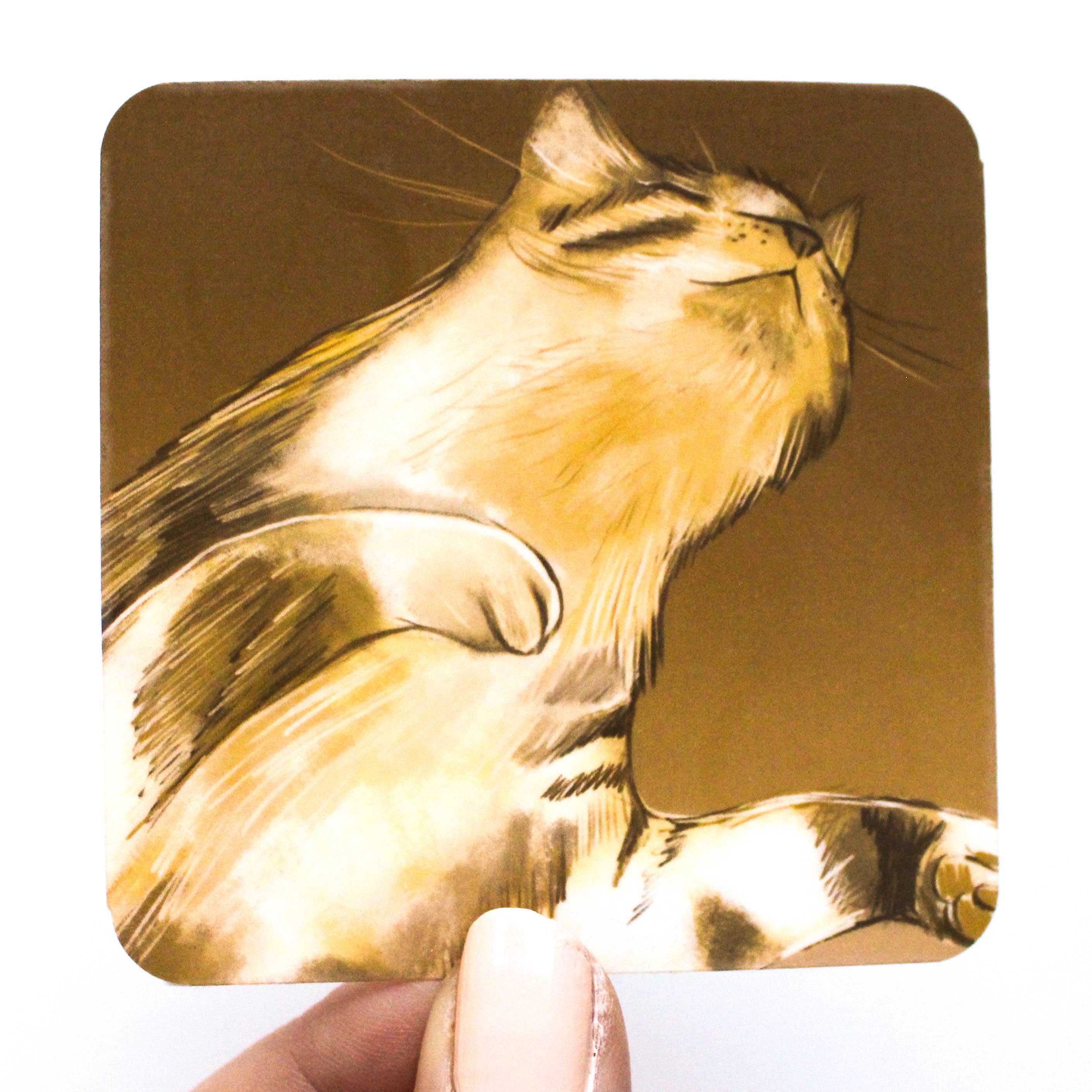 Amy Hartelust Art and Illustration - Wholesale Sticker - Fearless Cat Vinyl Sticker