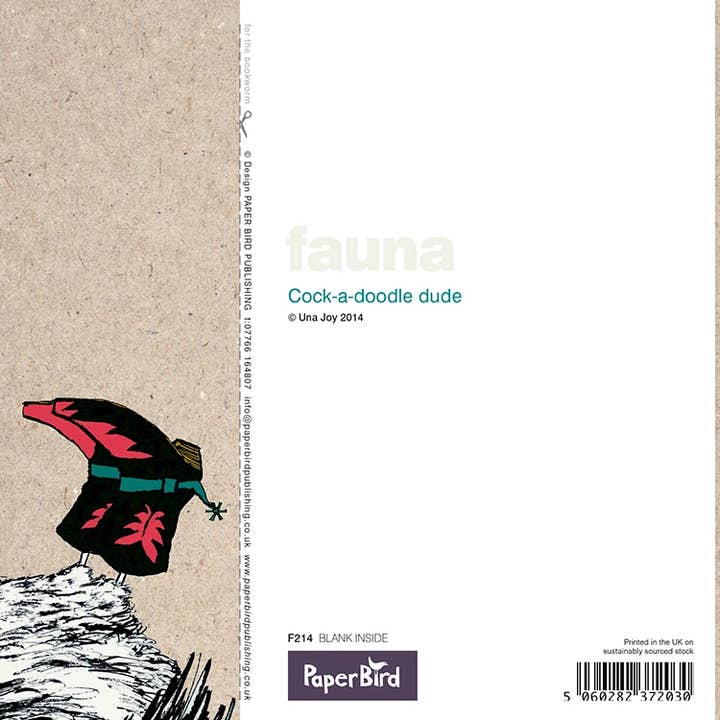 Paper Bird Publishing – wholesale Everyday greeting card – Cock-A-Doodle Dude1