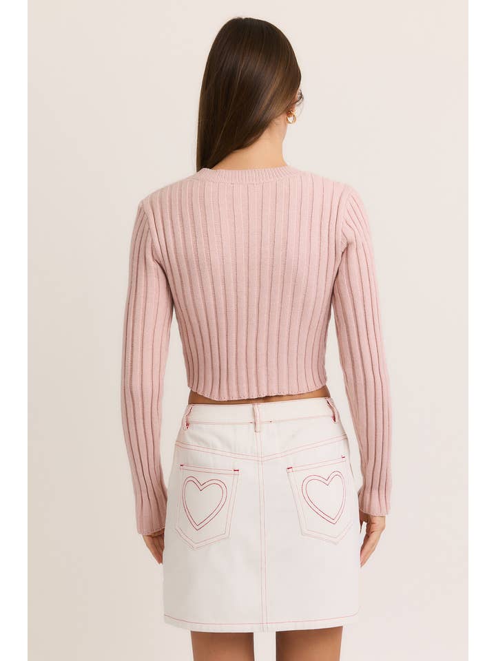 LE LIS - Wholesale Knit Sweater - Women's - Asymmetrical Hem Sweater Top
