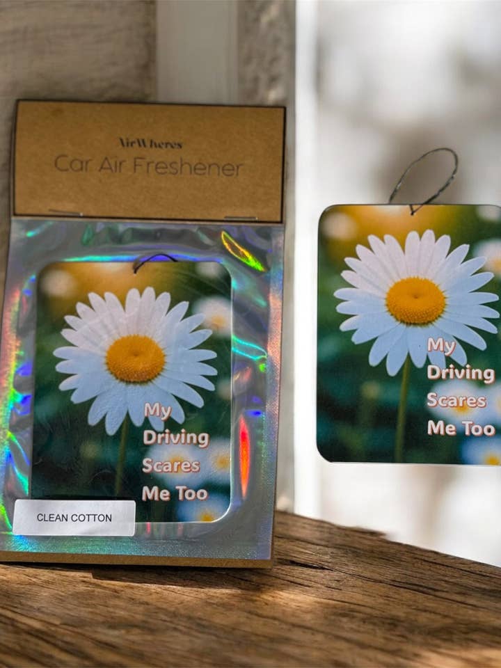 Car Air Freshener My Driving Scares Me Too Funny Gift for wholesale by airWheres