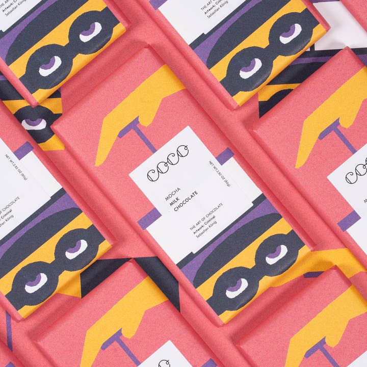 COCO Chocolatier – wholesale Chocolate bar – Mocha Milk Chocolate Bar 80g (Pack of 12)