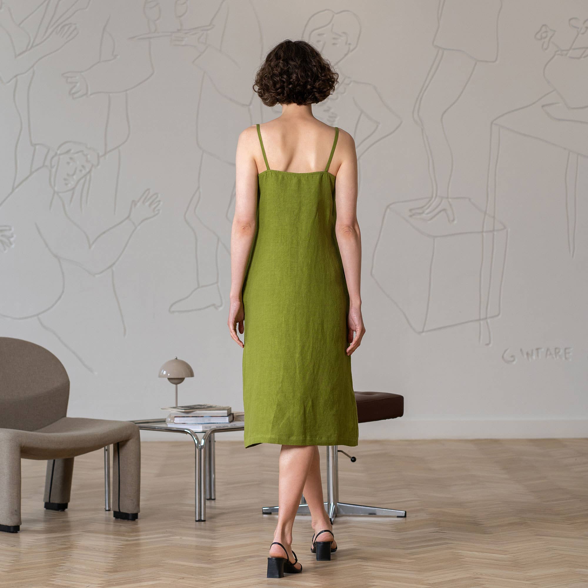 menique - Wholesale Dress - Women's - Linen Button Down Dress Hope - Casual Slip Dress11