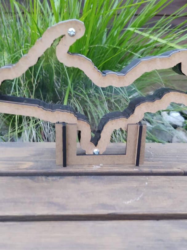 Pantalla Rock Holder en forma de Upper Michigan con luces para venta al por mayor de Endless Etching LLC