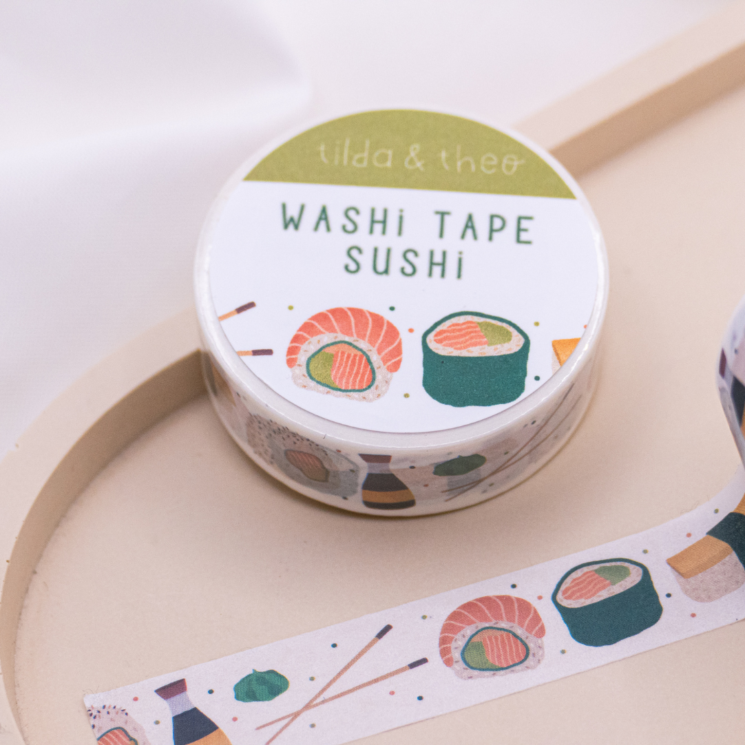 Tilda&Theo - Wholesale Washi Tape - Washi Tape Sushi/Nigiri - Masking Tape Japan3