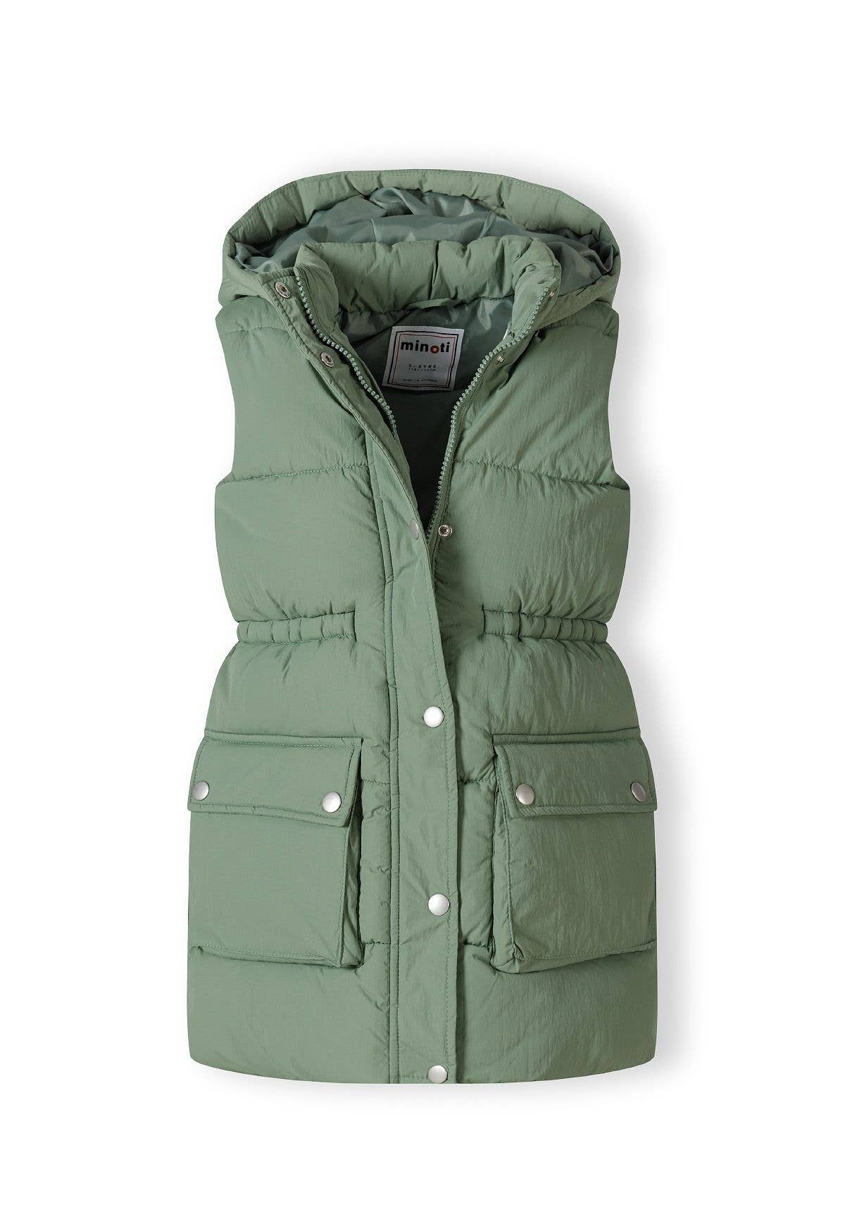 Minoti sp. z o.o. - Wholesale Outerwear Vest - Kids - Girls Padded Gilet with Snap Fastening4