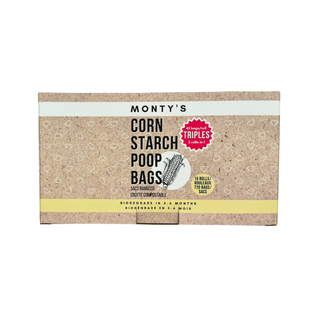 Monty's Bags – wholesale Pet poo bag – Compostable Cornstarch Poop Bags - 9 x 13" - Triples Rolls 2