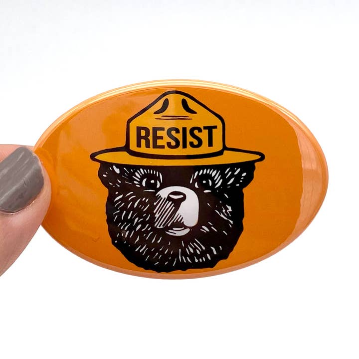 Smokey diz Ímã oval RESIST por atacado de Anthem Sticker Company