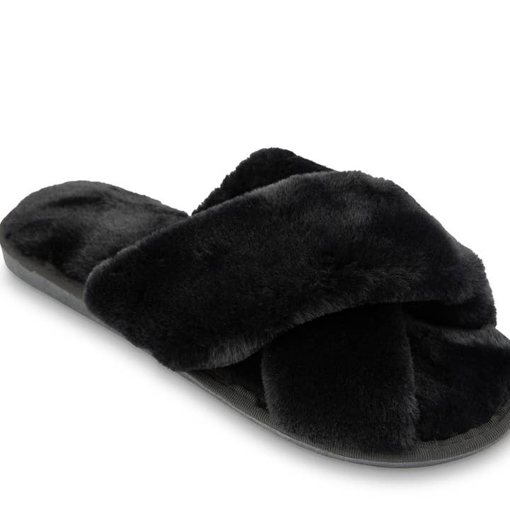 Weddingstar Inc. - Wholesale Slippers - Women's - Plush Crossband Slide House Slippers