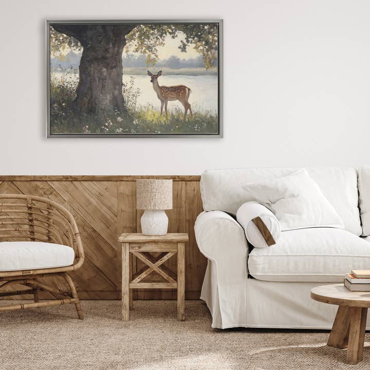 Stupell Industries - Wholesale Wall Sign - Spotted Doe by Lake - Framed Wall Art5
