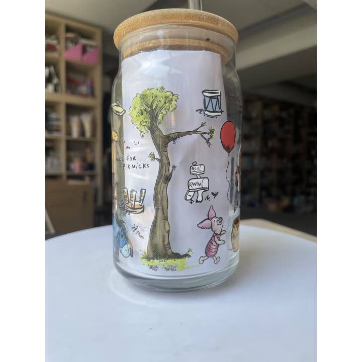 Silver Buffalo - Wholesale Drinking Glass/Cup - Winnie the Pooh 100 Acre Wood 16oz Glass Tumbler