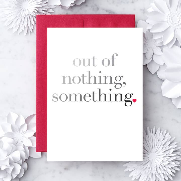 LV53D - "Out of Nothing, Something" Greeting Card for wholesale by Design With Heart