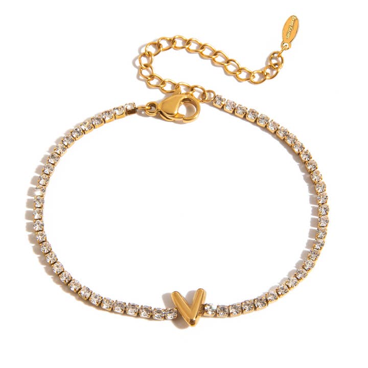 Savvy Bling - Wholesale Tennis Bracelet - Initial Tennis Bracelet Water Resistant21