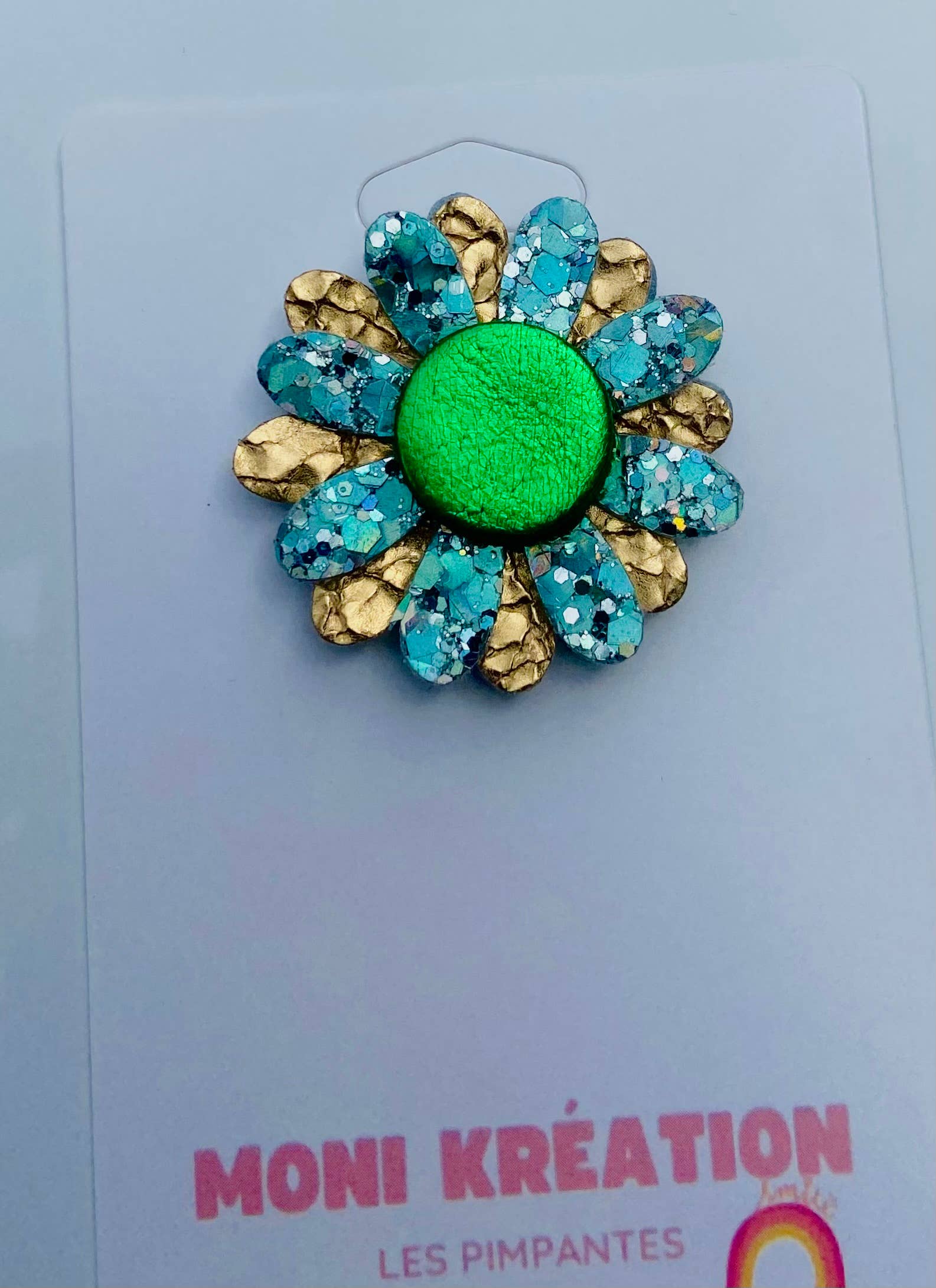 Moni Kréation - Vente Broches - Pins- broche- bagde aimanté fleur marguerite 9