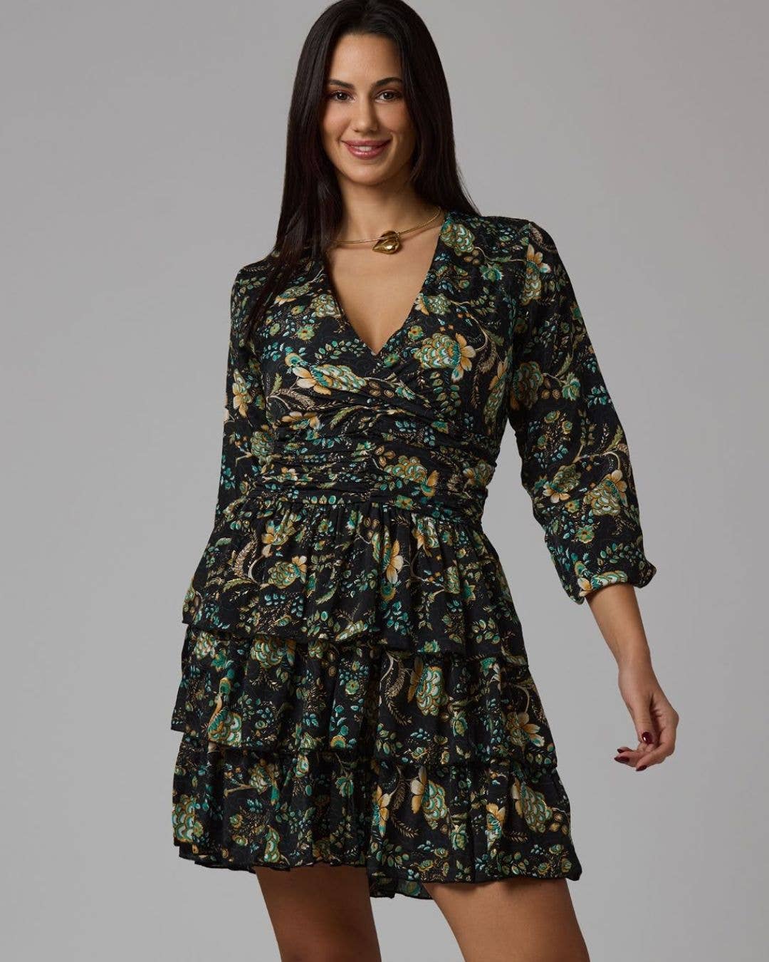 KORTE JURK MET GEKRUISDE BOVENKANT voor je winkel Faire NL