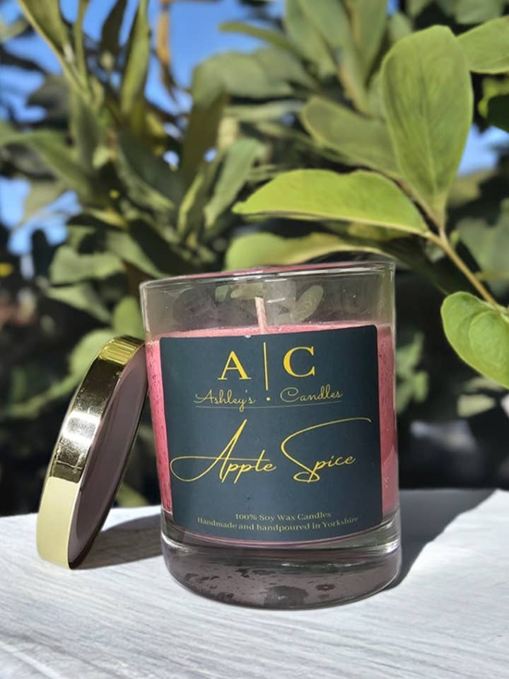 Vela de cera de soja con aroma a manzana y especias para venta al por mayor de Ashley's Candles