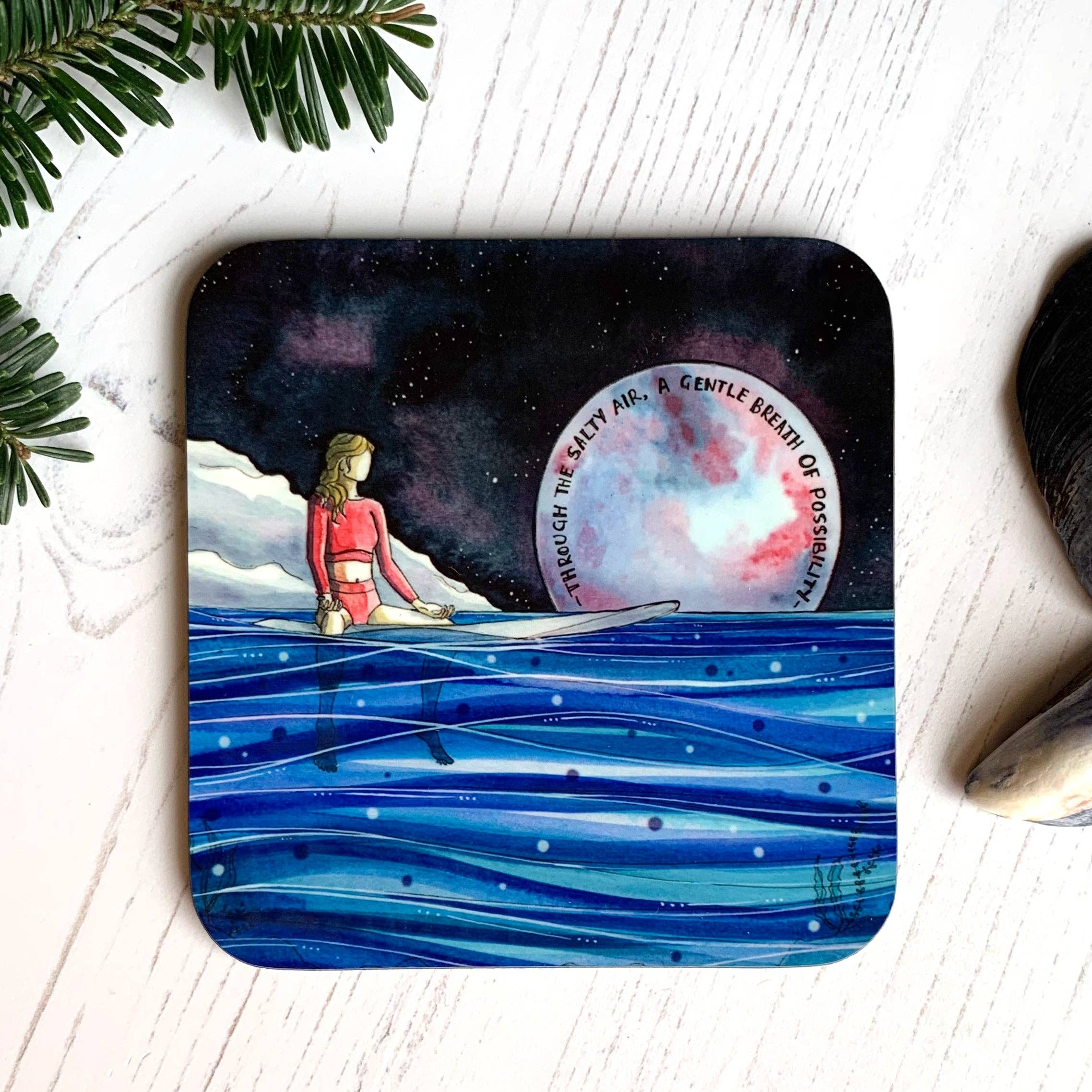 Cornwall Studios – wholesale Coasters – Coaster - 9cm - Full Moon Possibility0