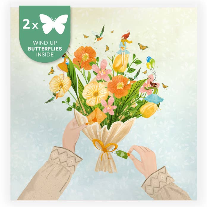 Anniversary bukett gratulationskort med överraskning för wholesale av Cozywood