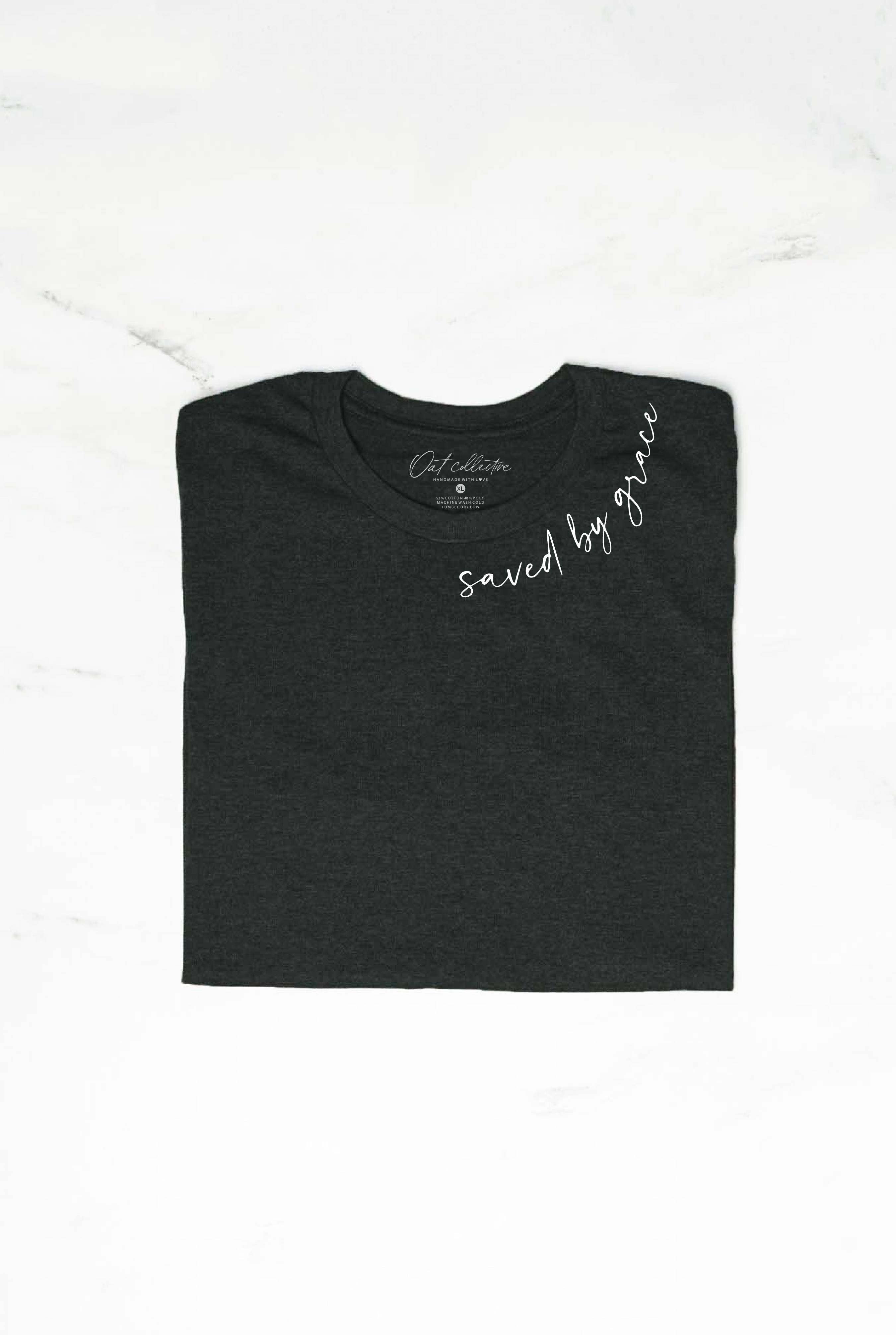 OAT COLLECTIVE - Vente T-shirt sérigraphié – femme - T-shirt graphique SAVED BY GRACE1