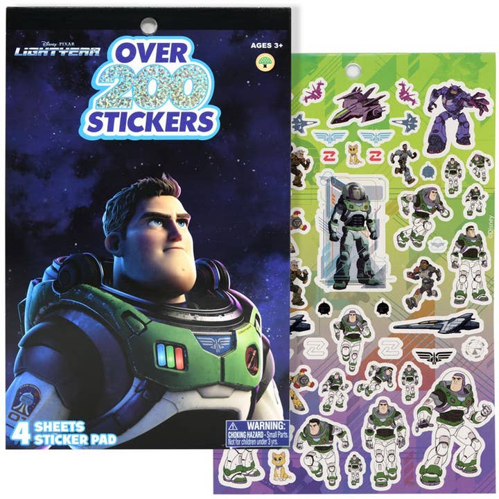 Buzz Lightyear 4 Sheet Foil Cover Sticker Pad for wholesale by Deluxe Import Trading
