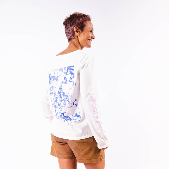 IDEAL x KASSIA SOFT WAVE LONG SLEEVE SHIRT for wholesale by Kassia+Surf