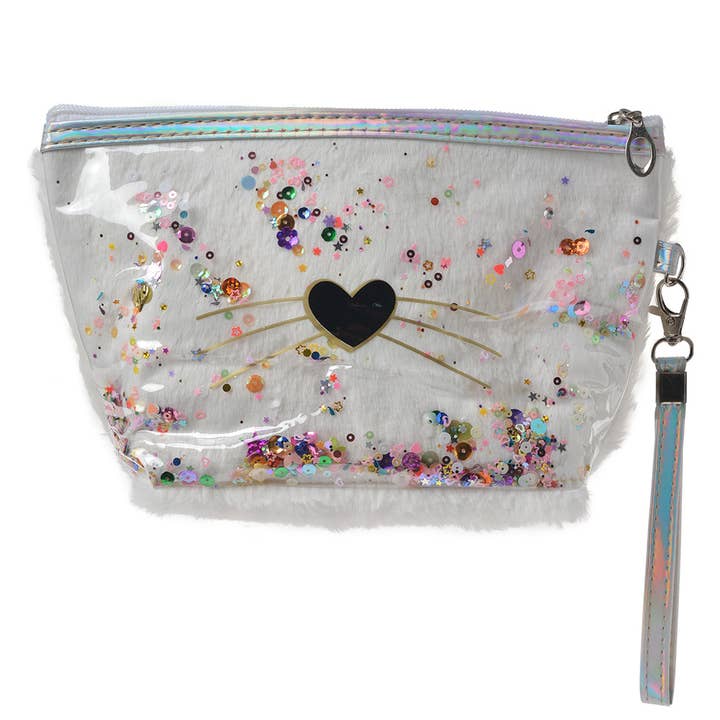 Clayre & Eef - Venta al por mayor Neceser - Mujer - Neceser JZTB0025W para mujer con forma de corazón, 23 x 13 cm, color blanco
