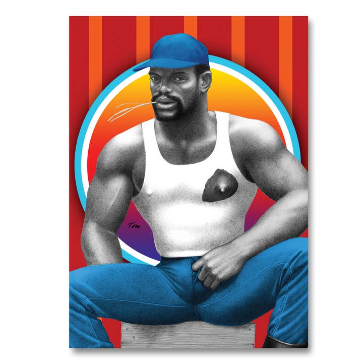 Peachy Kings / Kweer Cards - Venta al por mayor Tarjeta postal - Postal Tom of Finland Hey Fella (Gay, Queer, LGBTQ)