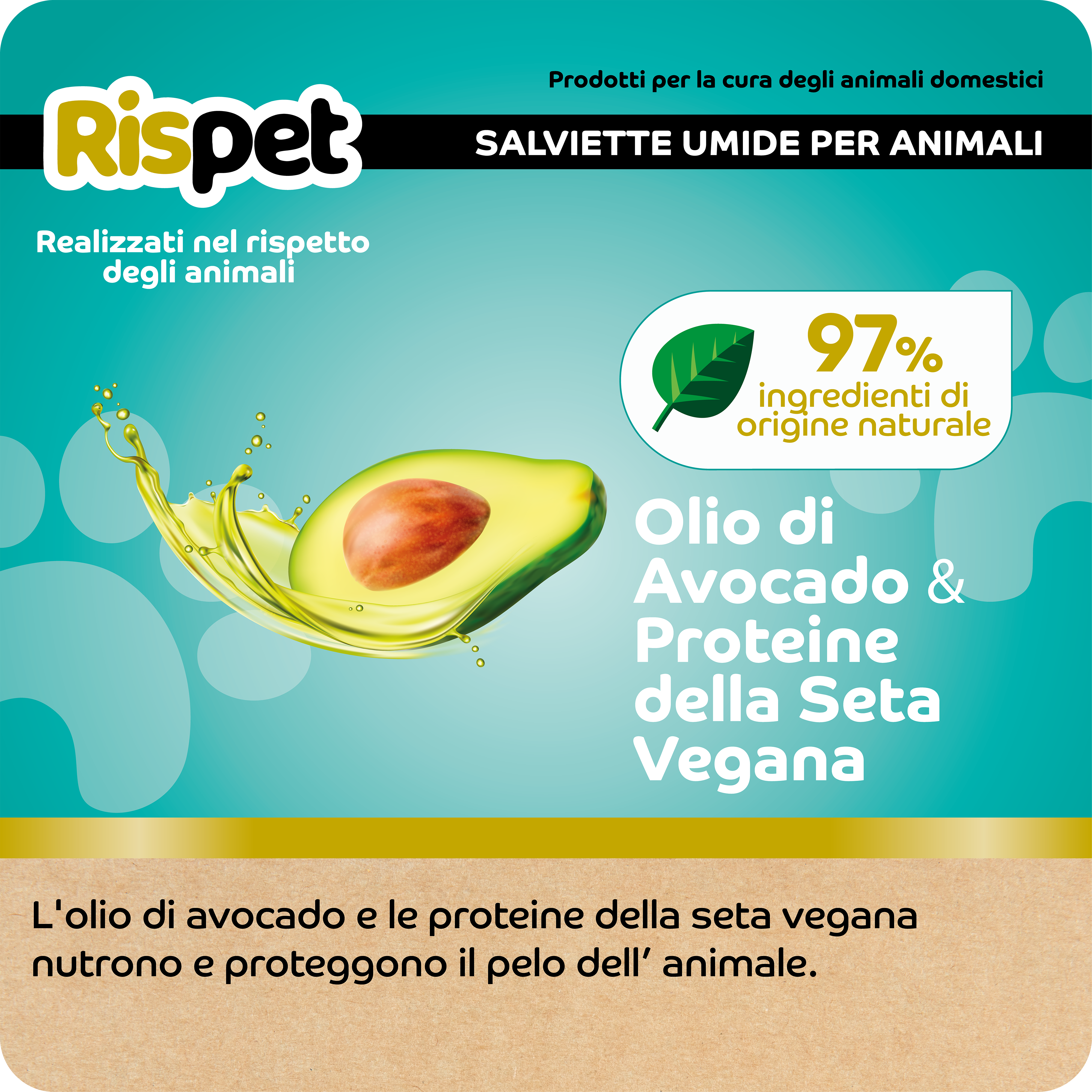 Babylino - Wholesale Pet Grooming Aid - Dog - Rispet XL Sanitizing Wipes Avocado and Silk for Pet, 54 Units2