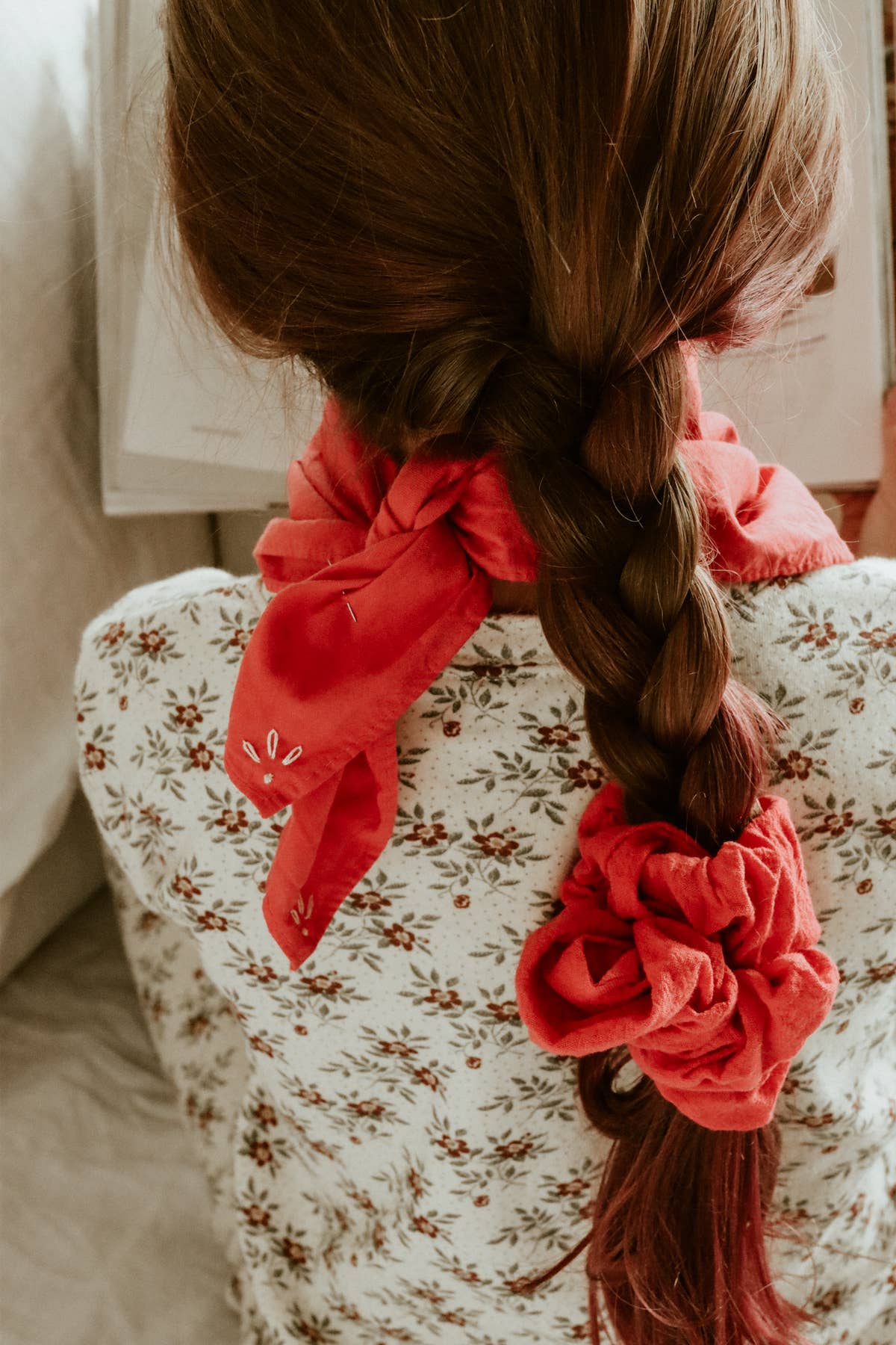 Eloise et moi - Wholesale Bandana - Unisex - Hand embroidered RODEO cotton bandana, hand dyed 11