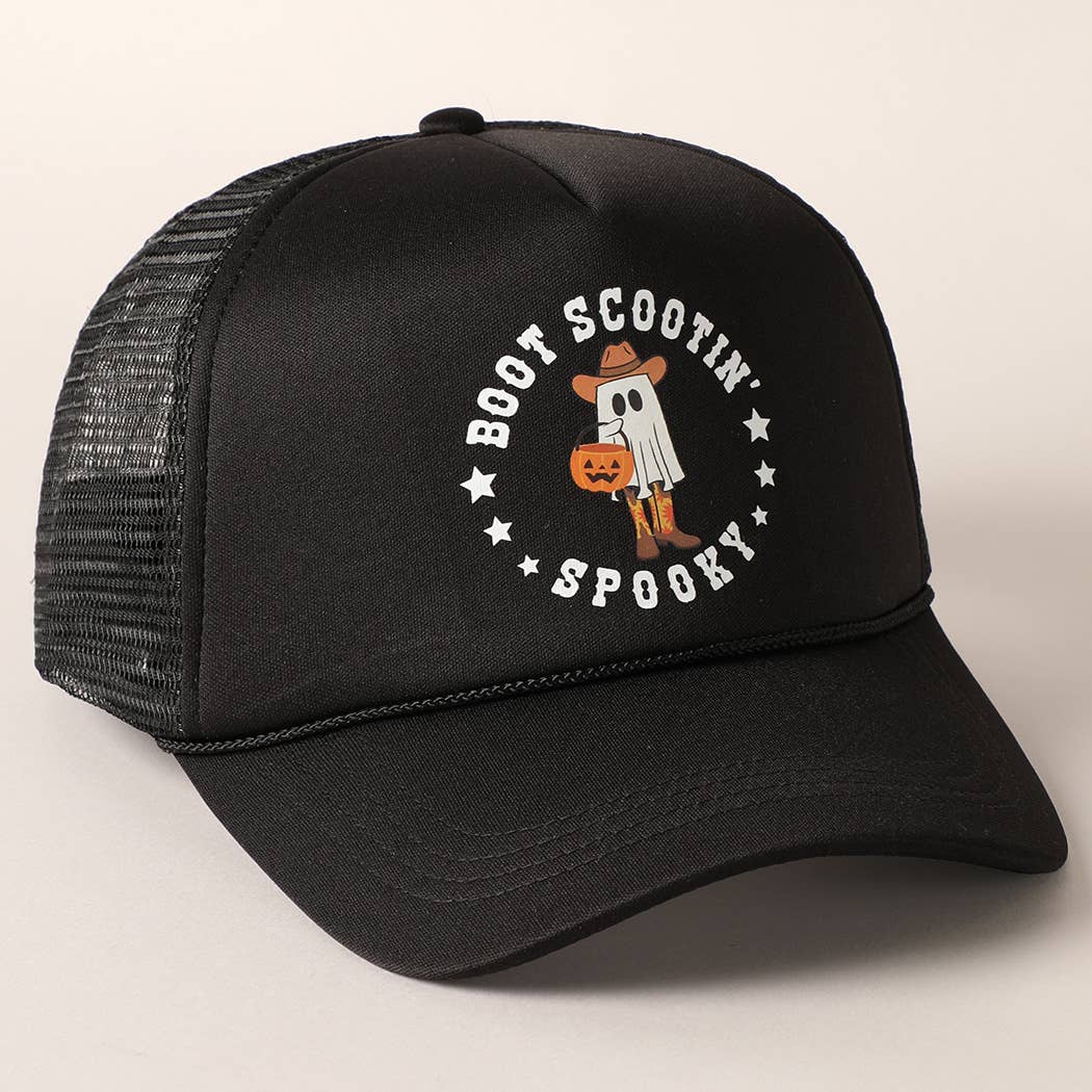 Fashion City - Wholesale Trucker Hat - Unisex - Boot Scootin' Spooky Print Halloween Trucker Hat7