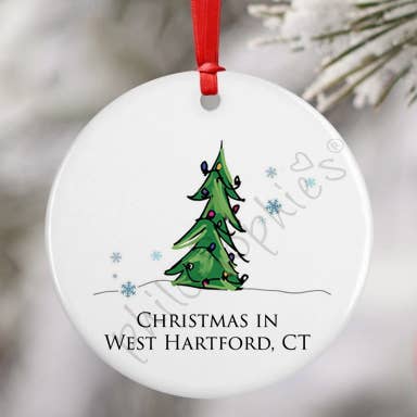 philoSophie's Stationery & Gifts - Wholesale Ornament - Name Drop Christmas Tree, Personalized Ornament