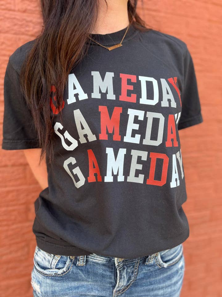 Custom Wavy Gameday Tee for wholesale by JAR Co