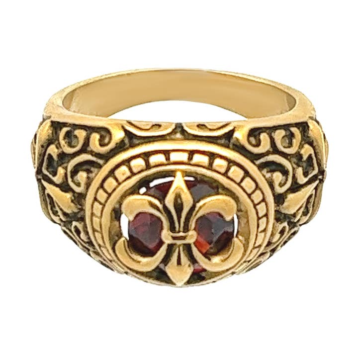 Rhinestone ring til mænd - ZM2364E576 (GULD) for engroshandel hos AMORINO SRL