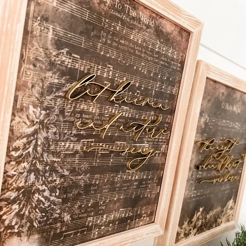 WillowBee Signs & Designs - Wholesale Sign - Vintage Christmas Carol Signs - Dark Background4