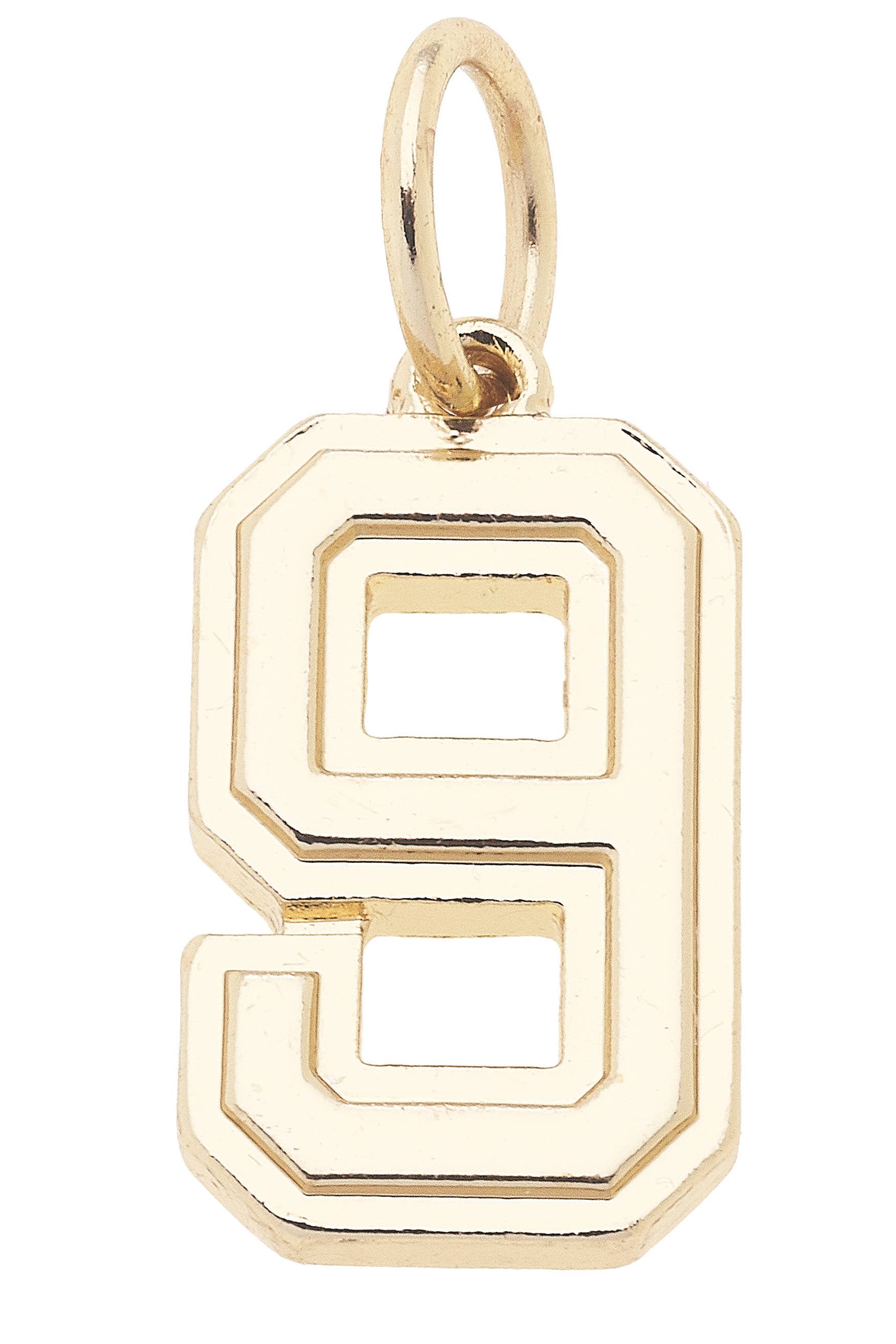 Canvas Style - Wholesale Individual Charm/Pendant - Number Charm in Shiny Gold10