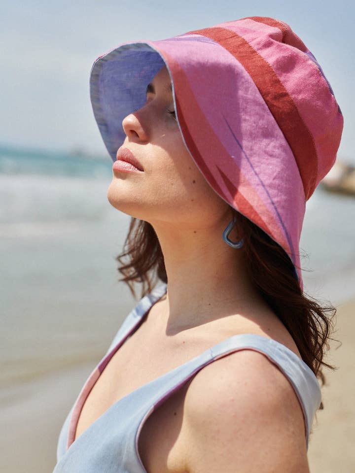 Blossom Linen Bucket Hat for wholesale by Gina Cusachs