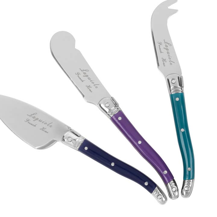 French Home 3 Piece Laguiole Cheese Knives - Plum Rose for wholesale by French Home